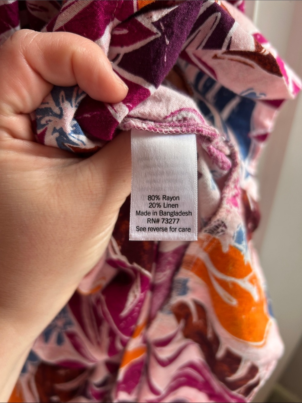 Sonoma 2X Tropical Print Sleeveless Dress Rayon Linen Blend Pockets Plus Size - Picture 5 of 15